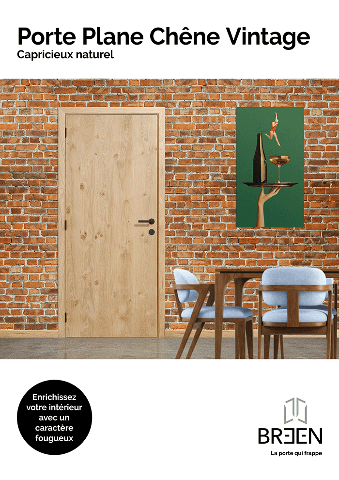 Porte Plane chene vintage